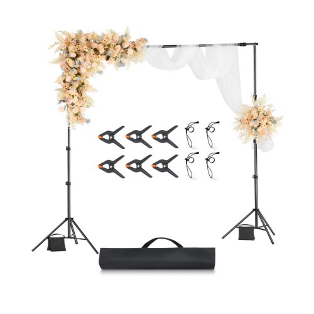 Adjustable Backdrop Stand Carbon Steel Photography Studio Frame